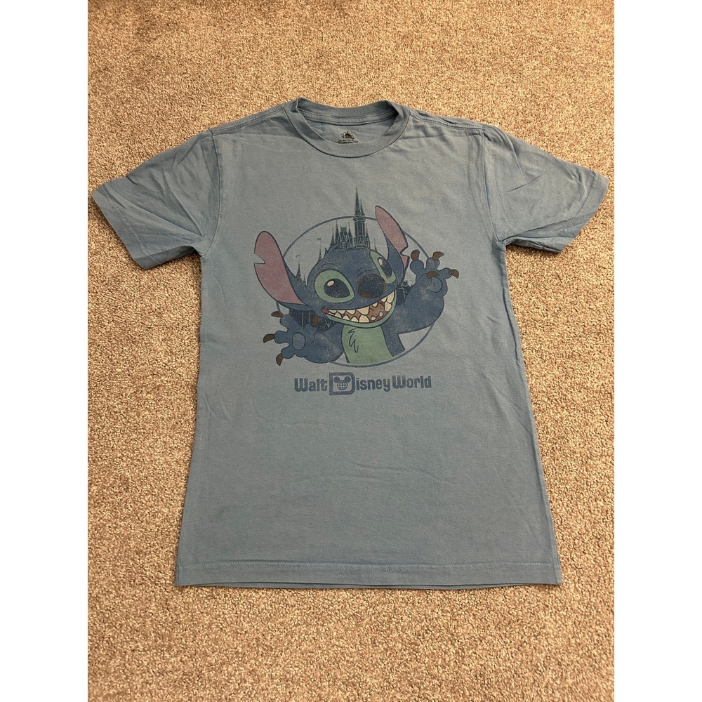 Disney Stitch T-Shirt Adult XS Blue Excellent Walt Disney World Graphic Tee